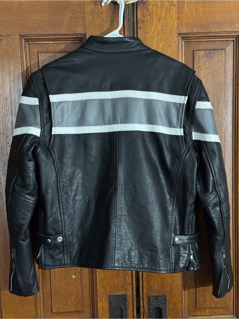 GENUINE BLACK LEATHER JACKET . Size L Men. XELEMENT Advanced Motorcycle Gear